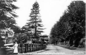 Vicarage Corner showing line of poplars along Castle Hill Road