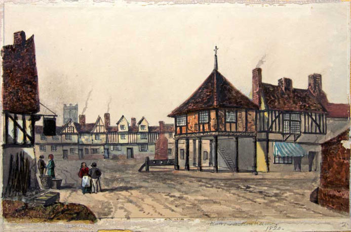 1820 artist's impression of Market Place
