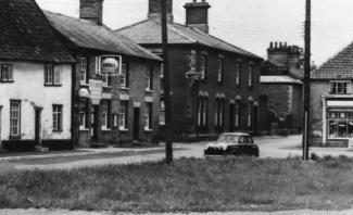 North west corner of Market Place showing Smith's petrol sales (detail)