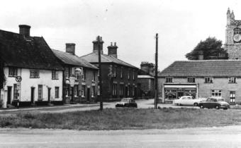 North west corner of Market Place showing Smith's petrol sales