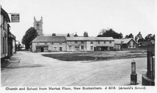 View of Market Place, unkerbed and allowing parking