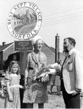 Best Kept Village 1975.  Lady Bacon, Wendy Cole-Wilkin and Dr Hamerton